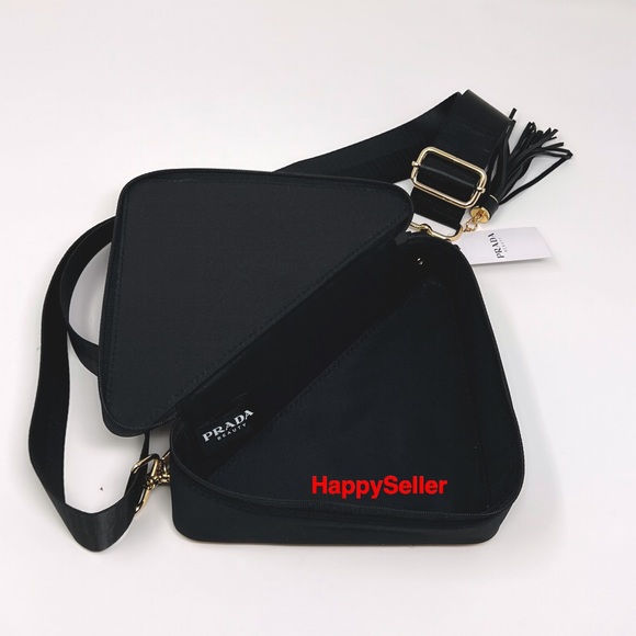 Prada Purse Triangle Pouch Converted to Crossbody Converted Adjustable Strap NEW - Picture 11 of 12